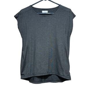 Columbia Sportswear Charcoal Gray Athletic Top XS Cap Sleeve Active Shirt